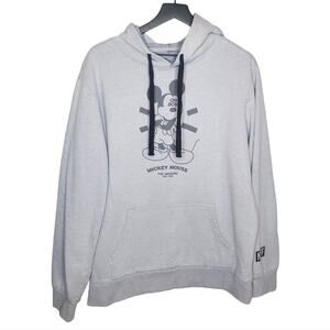 🔥Disney x NEFF Collab Vintage Style Mickey Mouse Grey Hoodie Size XL Sweatshirt